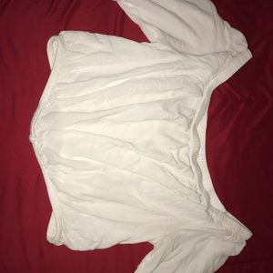 White cute crop top